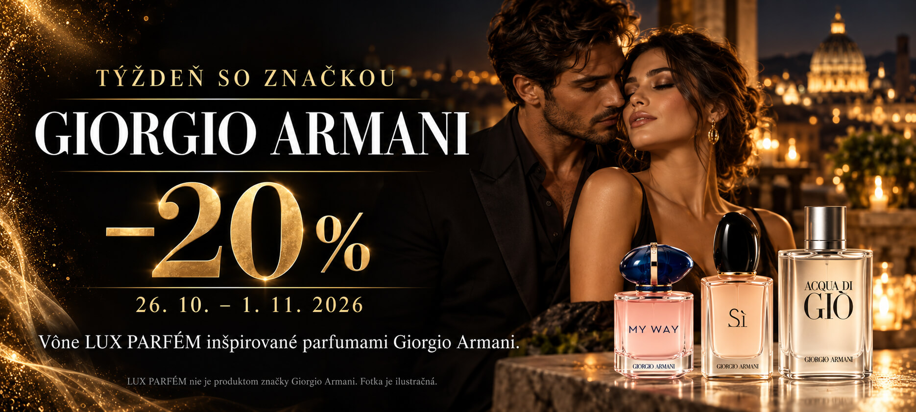 Taliansky večer s Armani parfémami